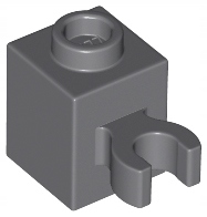 

Lego 30241b Klocek 1x1 Clip szary ciemny Nowy (1g)
