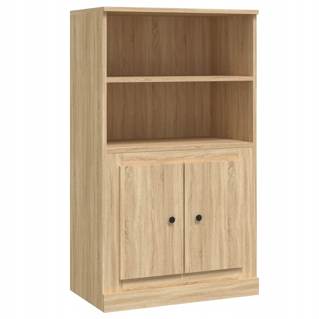 Vysoká stylová skříňka z dřevěného materiálu, dub sonoma, 60x35,5x103