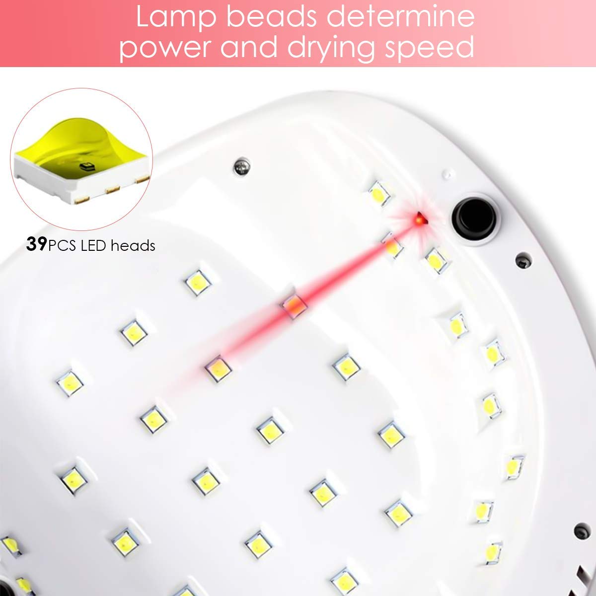 JANOLIA Lampa UV LED 86W Do Paznokci Z Sensorem LCD Do Żeli Profesjonalna — miniatura 4