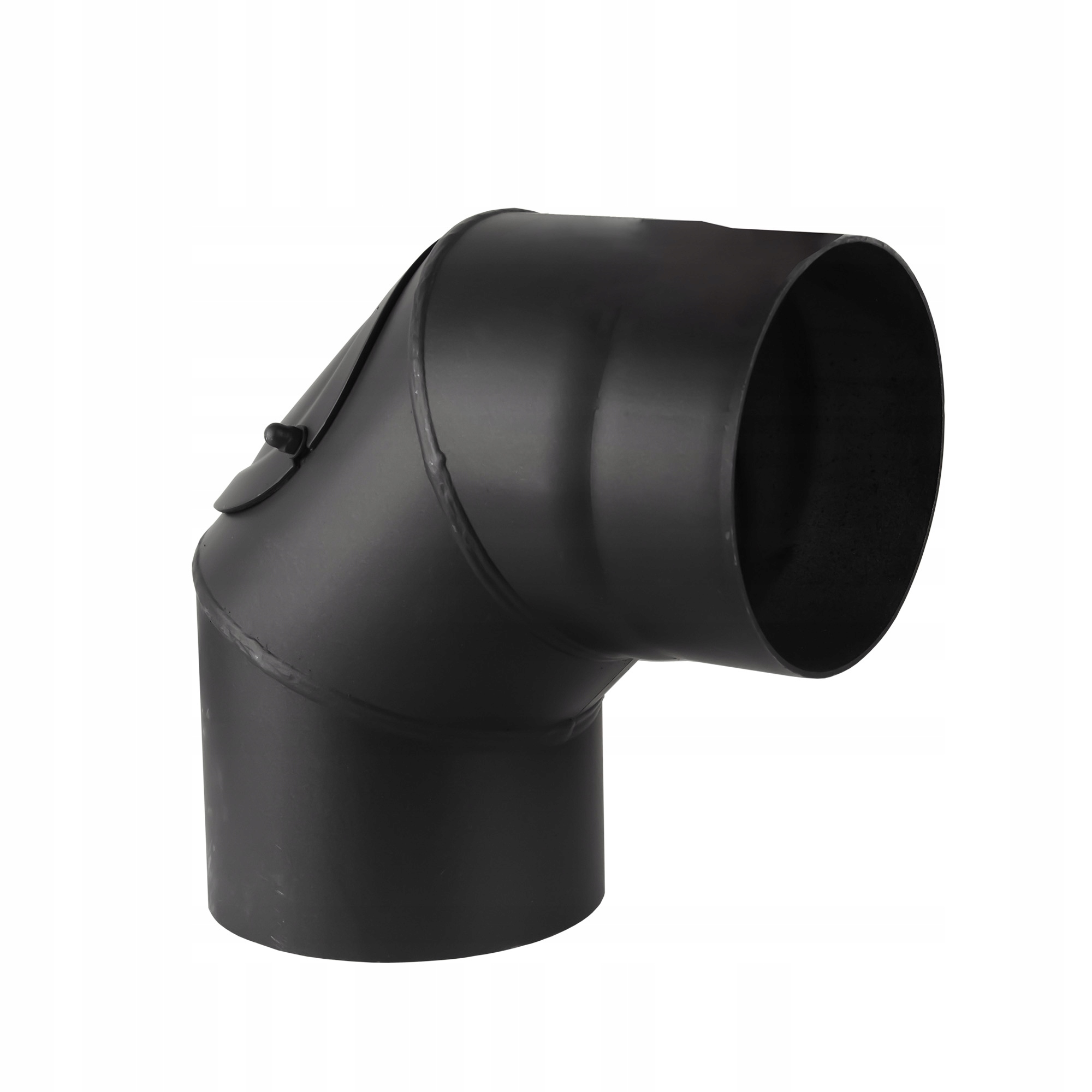 Kb koleno čisté černé kouřové spalinové 2,0 mm fi 160 90 st komín