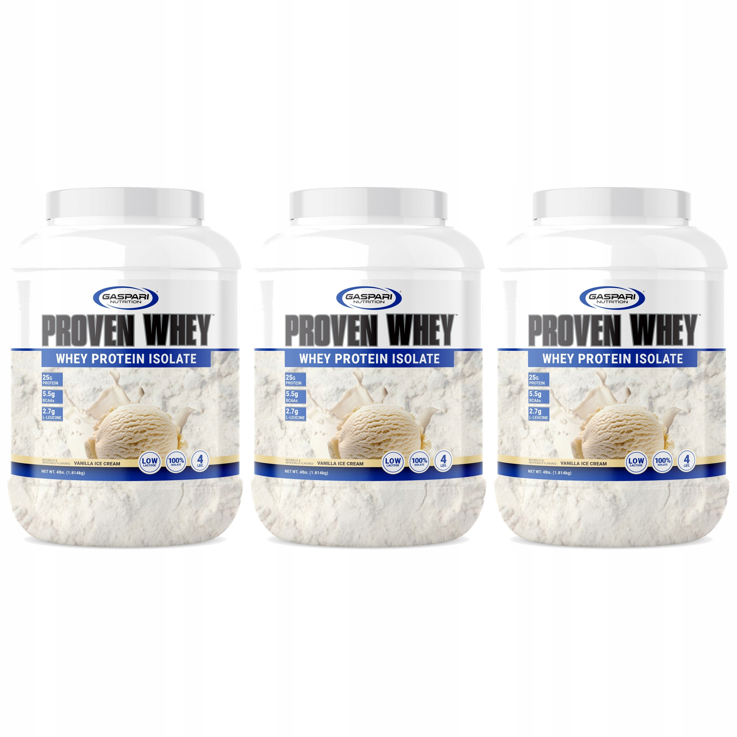 3x Whey Izolát Syrovátkový Protein Gaspari Proven 2.0 1814g Iso Doplněk Stravy Bílkovin