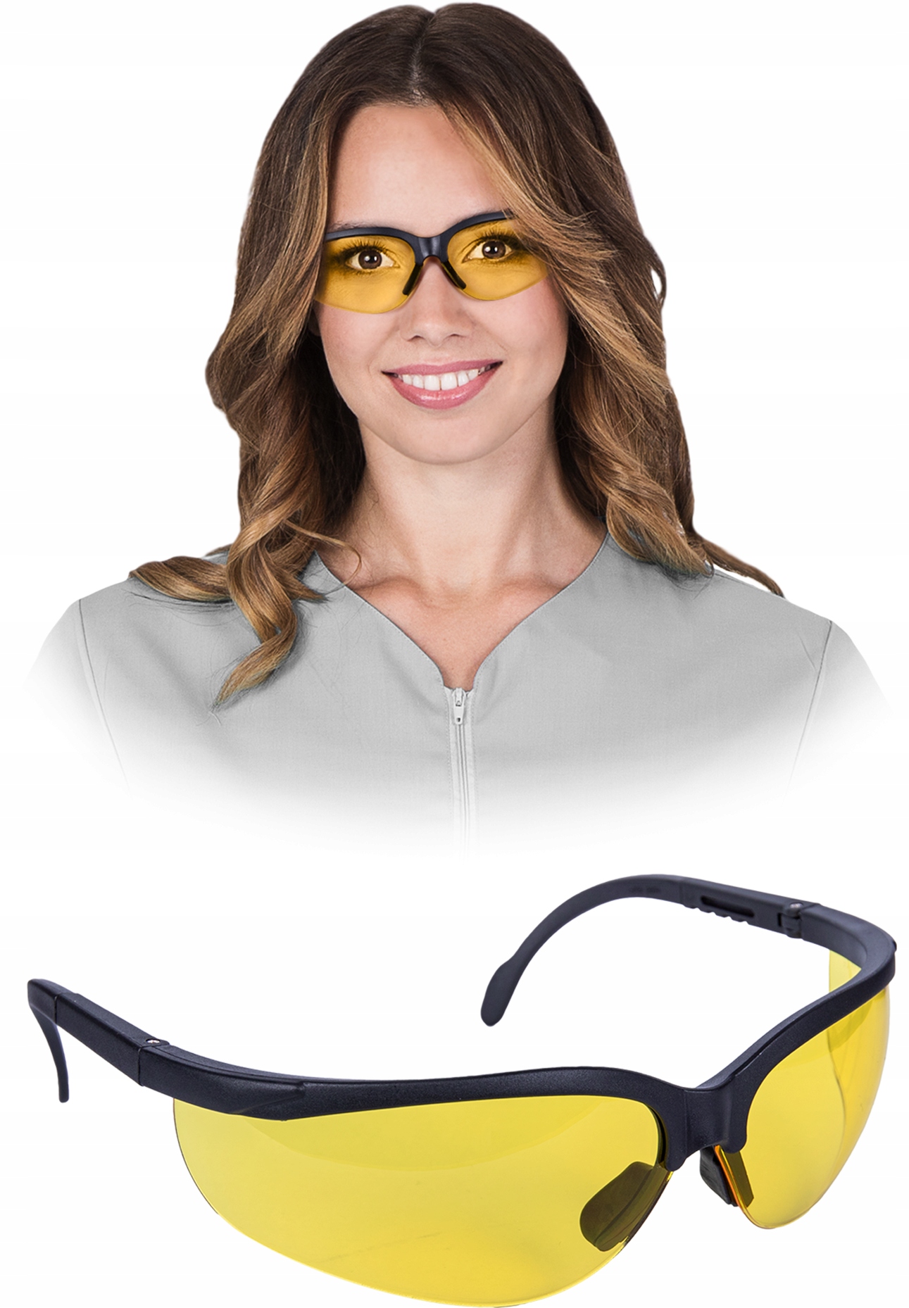 Okulary ochronne Procera ALVARO przeźroczyste, odporne na zarysowania Model IDAHO-LIGHT