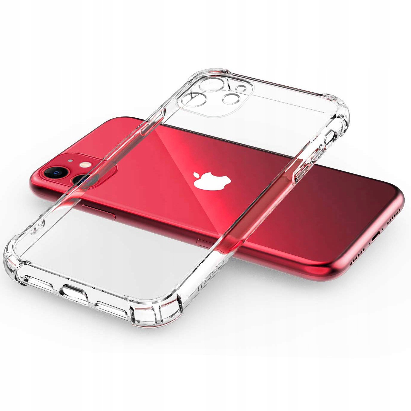 Etui do IPHONE 11 pancerne SHOCK CASE + SZKŁO Kolor bezbarwny