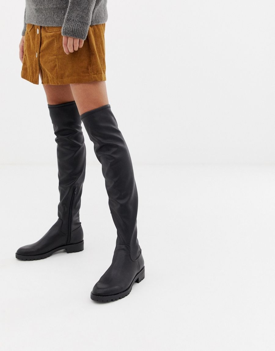 Stradivarius Černé Klasické Kozačky Na Zip 35 4CA
