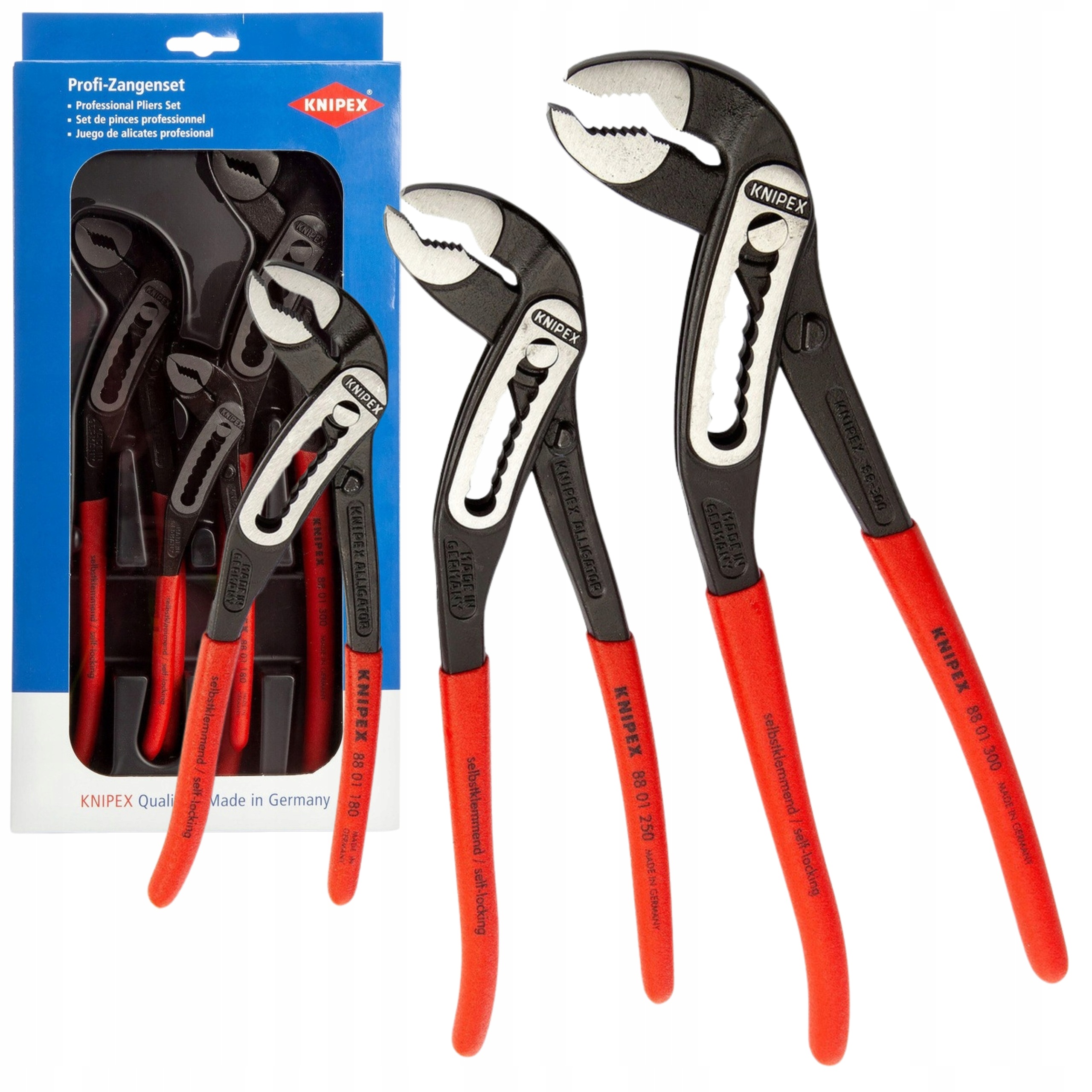 Knipex 00 20 09 V03 Kleště Na Trubky Sada 3 ks Alligator 180/250/300 mm