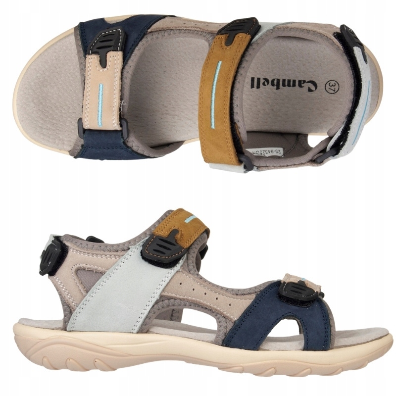 Sportowe sandały damskie Trekkingowe Cambell 94325GR wielokolorowe r. 38