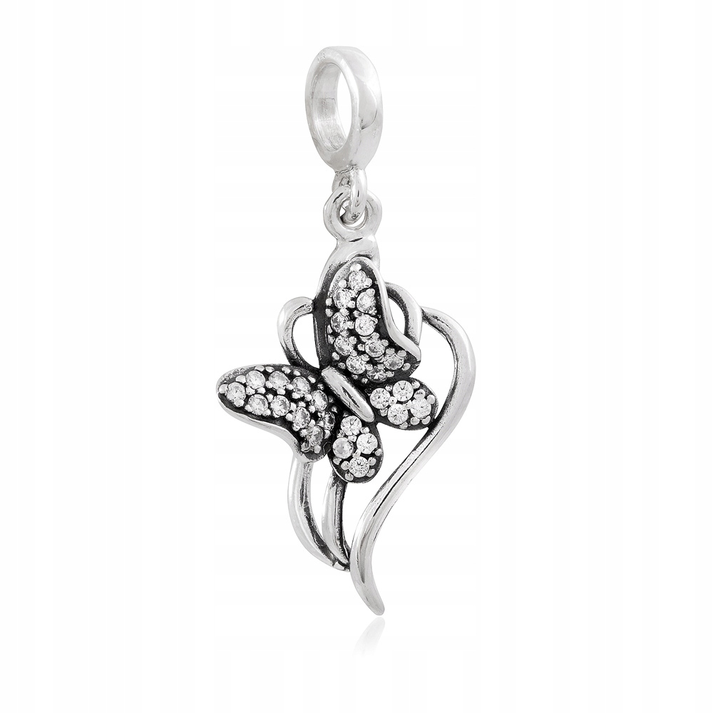

Charms Zawiesz Koralik Srebrny Efekt Motyla SR45