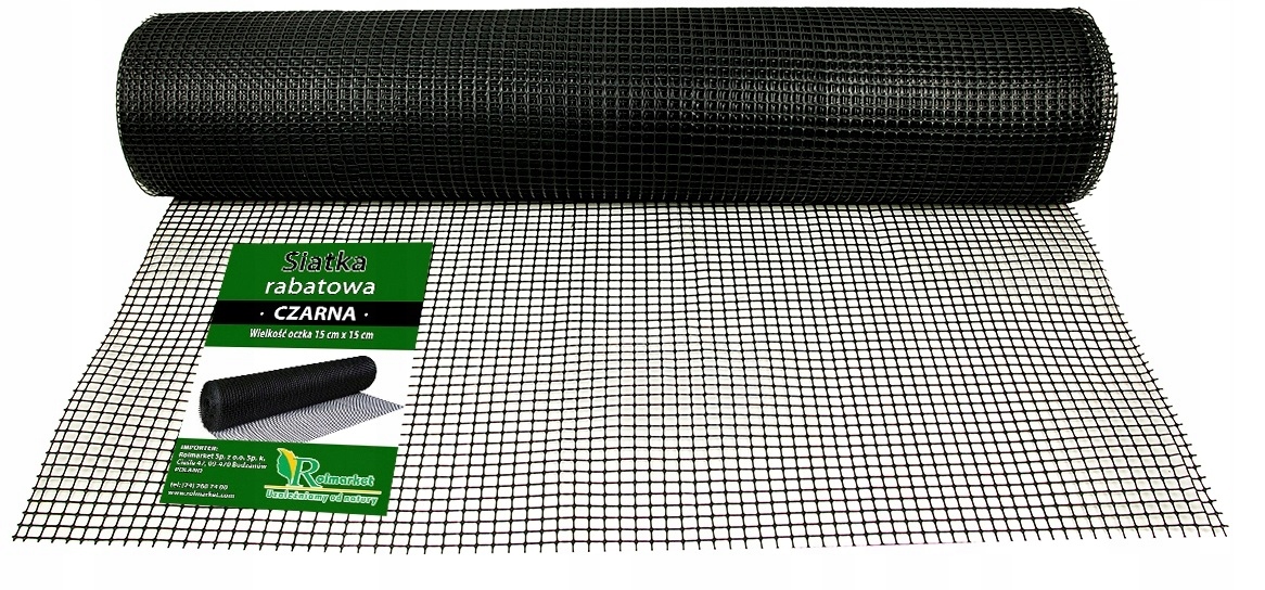 

Siatka Ogrodowa Plastikowa Pcv Czarna 1,2x50m
