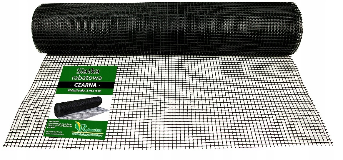 Záhradná mriežka plastová PVC čierna 1,2x25m