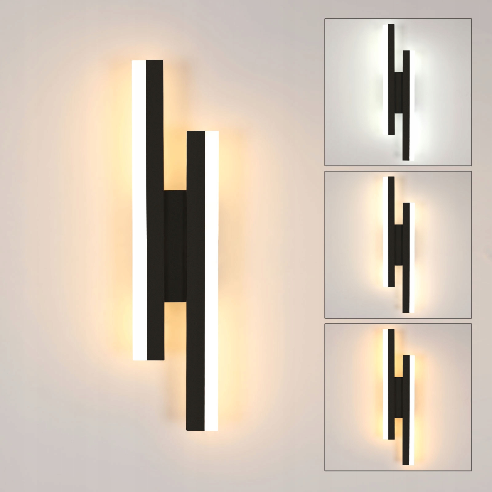 Lampa Liniowa Scienna Led Kinkiet Czarna Nowoczesna Kreatywna Do Salonu