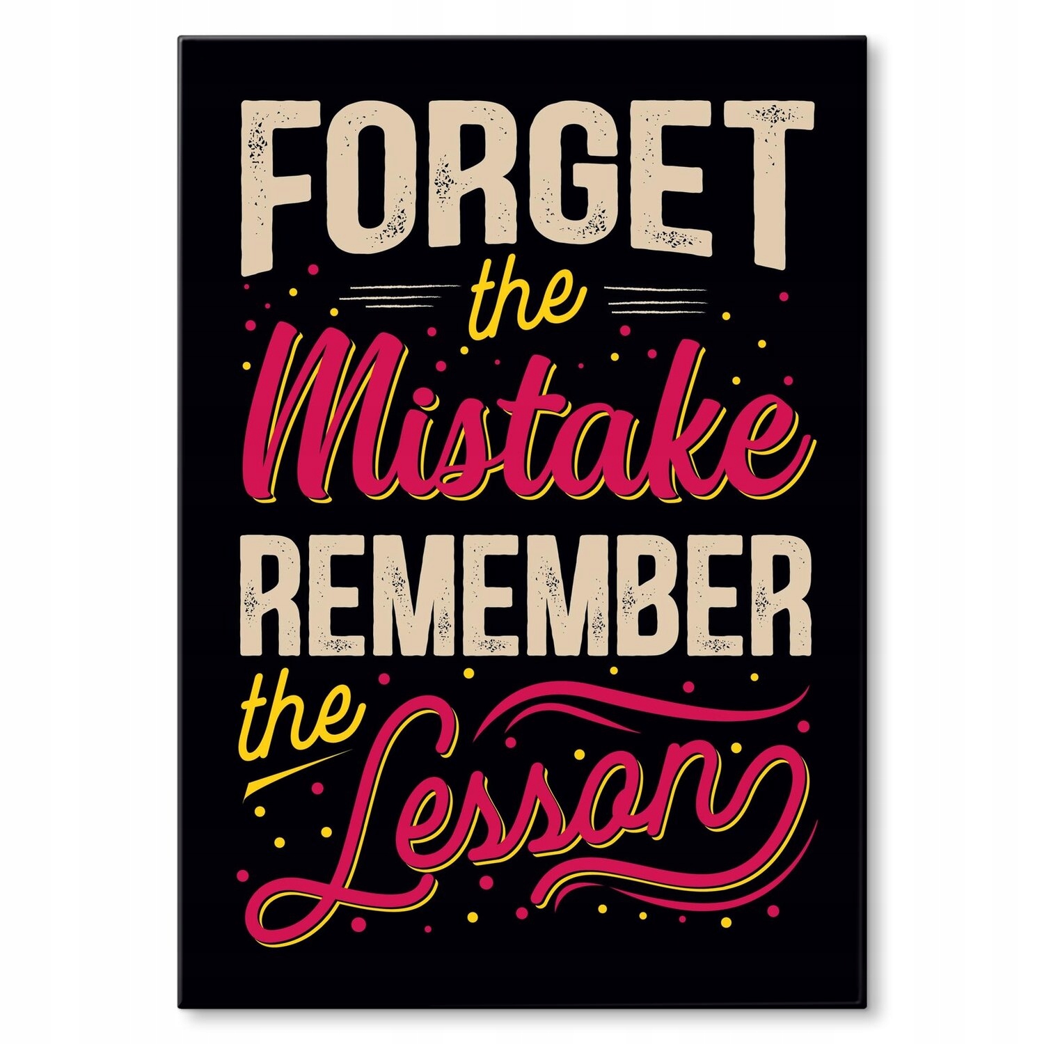 Kovový plakát Zapamatujte si tuto lekci Dárek 30 x 42 cm