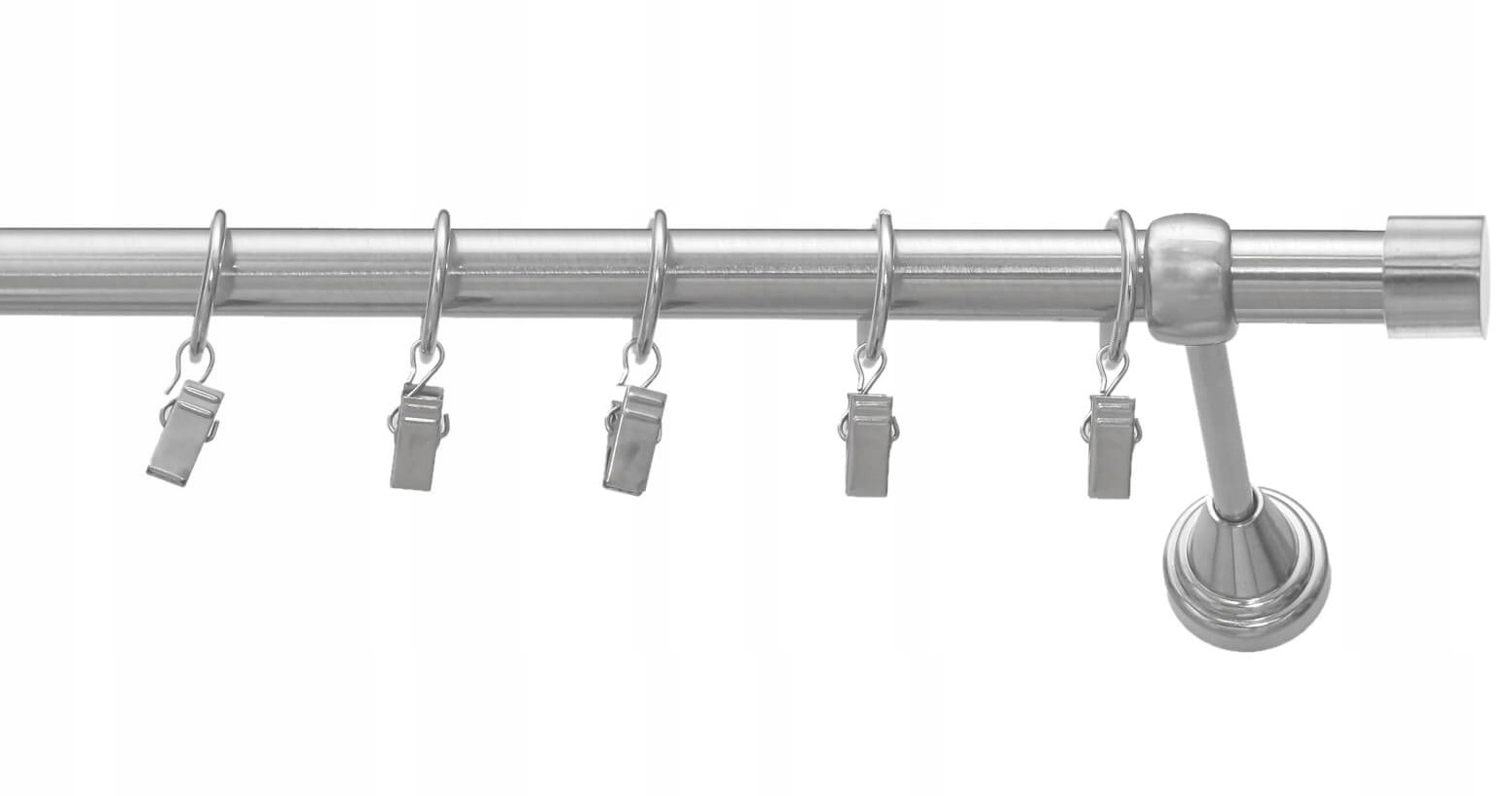 Karnisz pojedynczy sufitowy 19 CICHE KÓŁKA 180 cm czarny loft biały srebrny