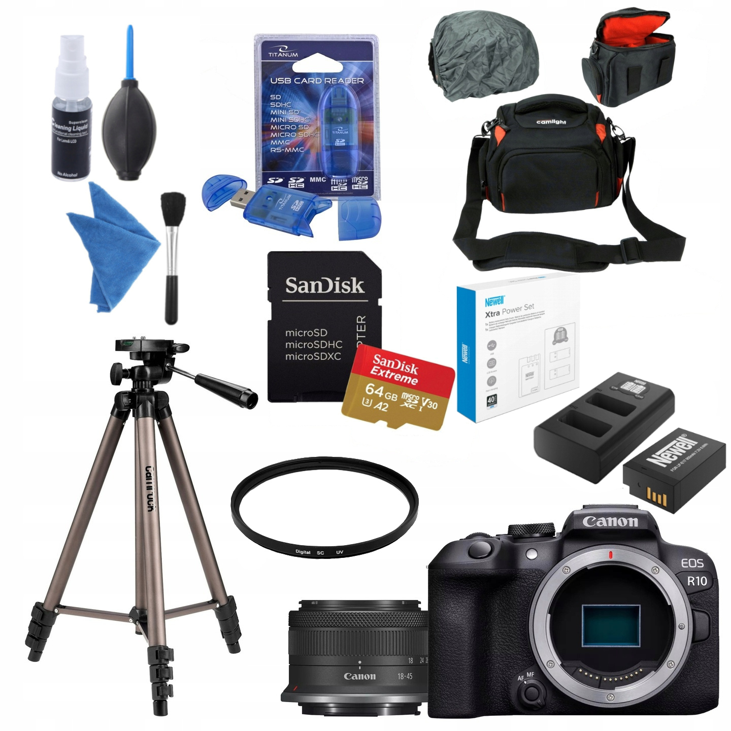 Aparat Canon Eos R10 Rf-s 18-45mm F4.5-6.3 Is Stm Akcesoria 2X Aku