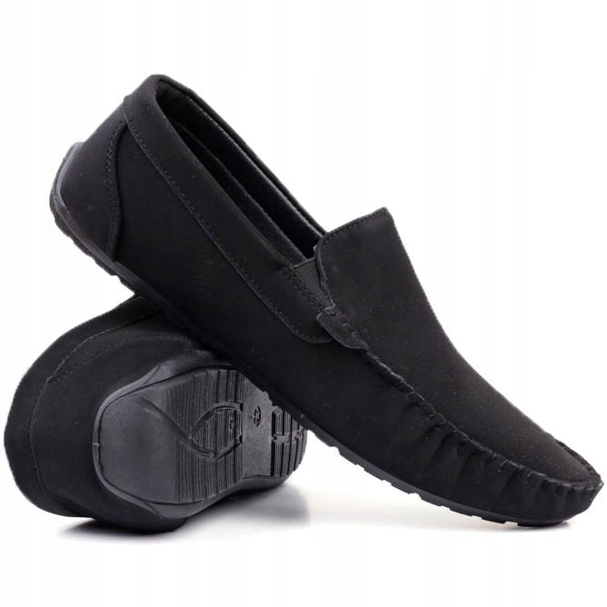 

Mokasyny męskie półbuty czarne wsuwane wygodne