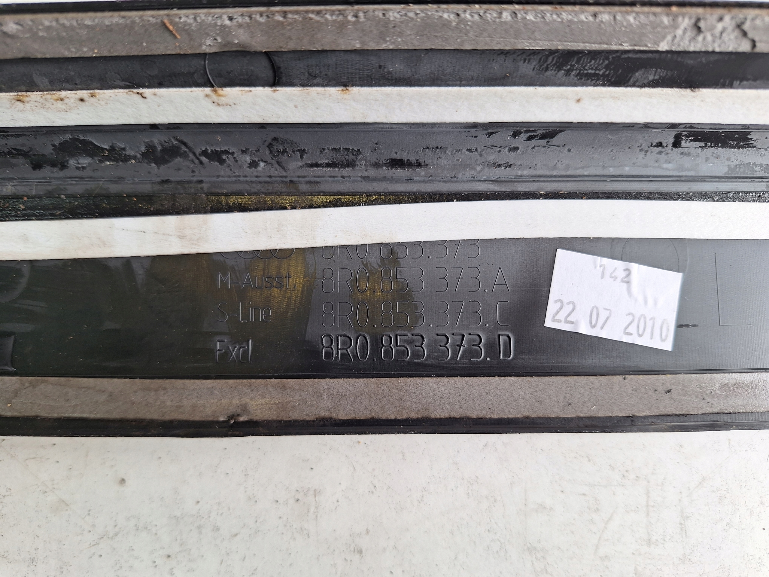AUDI Q5 8R 08-12 moulding threshold S-LINE 4SZT.