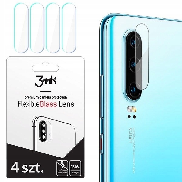 Szkło hybrydowe 3MK Flexible Glass Lens iPhone 7/8/SE 2020 aparat 4szt.