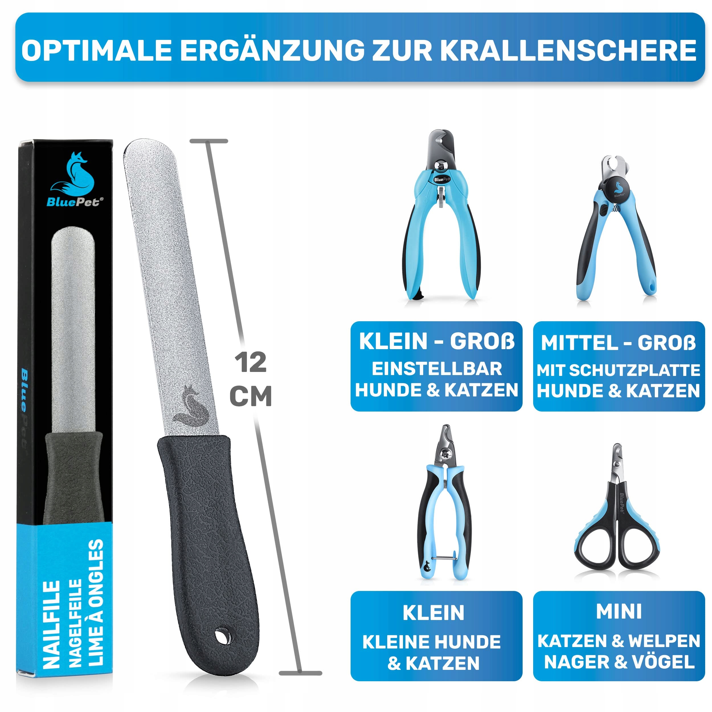 BLUEPET 2X Zestaw Pilników Do Pazurów Dla Psów Kotów I Małych Zwierząt — miniatura 7