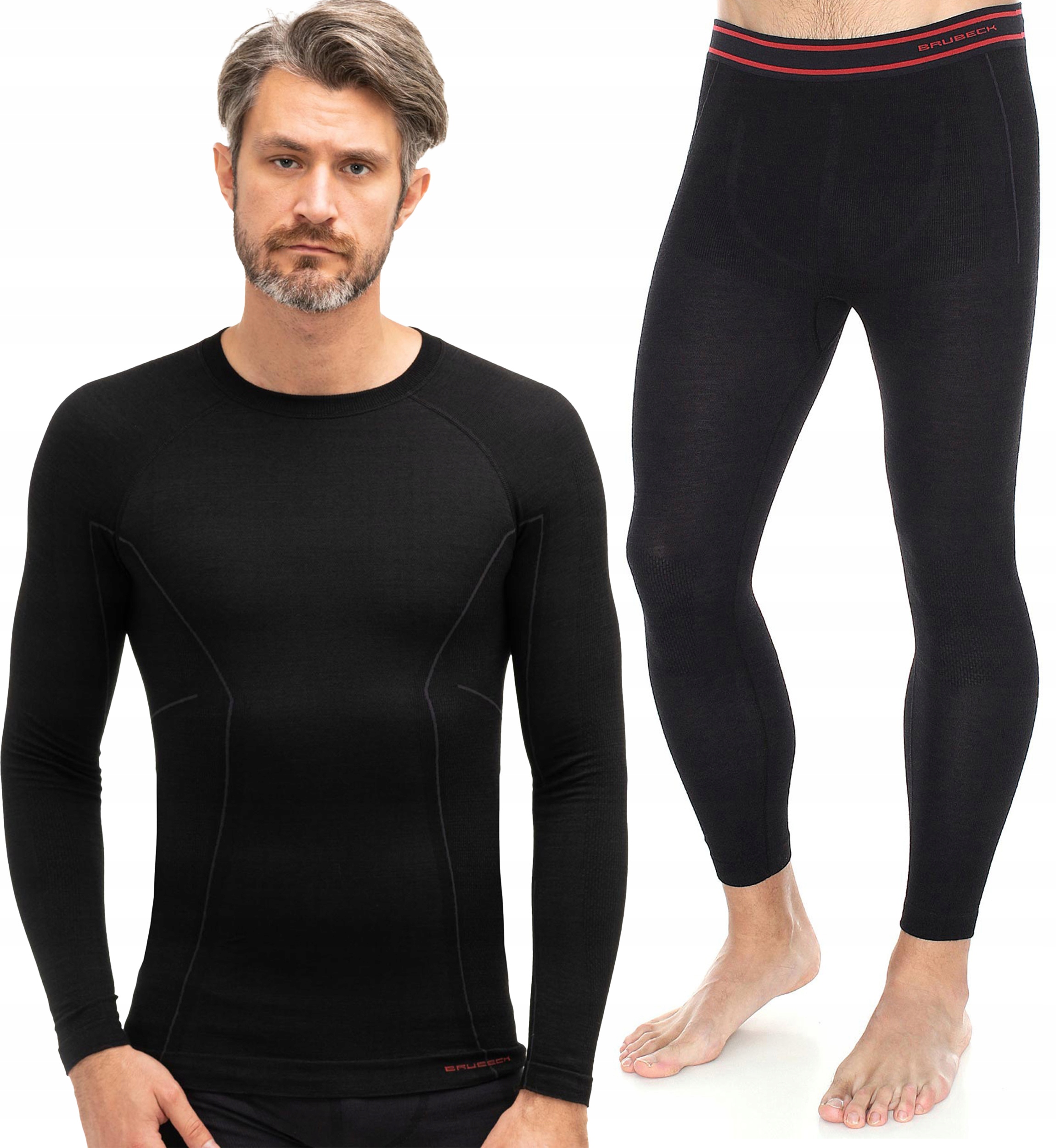 Bielizna Męska Termoaktywna Brubeck Active Wool Komplet Bluza Spodnie XL