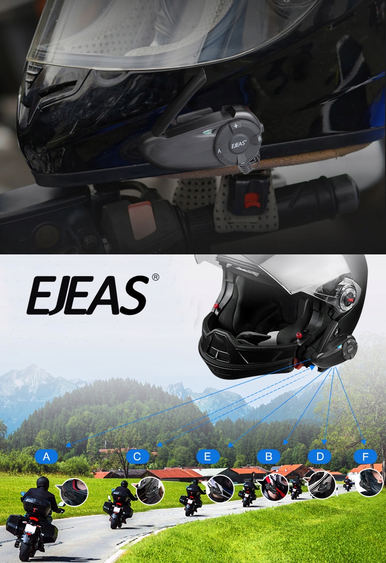 Interkom Intercom motocyklowy EJEAS Q7 RADIO FM Pairing With a Different Brand Intercom yes