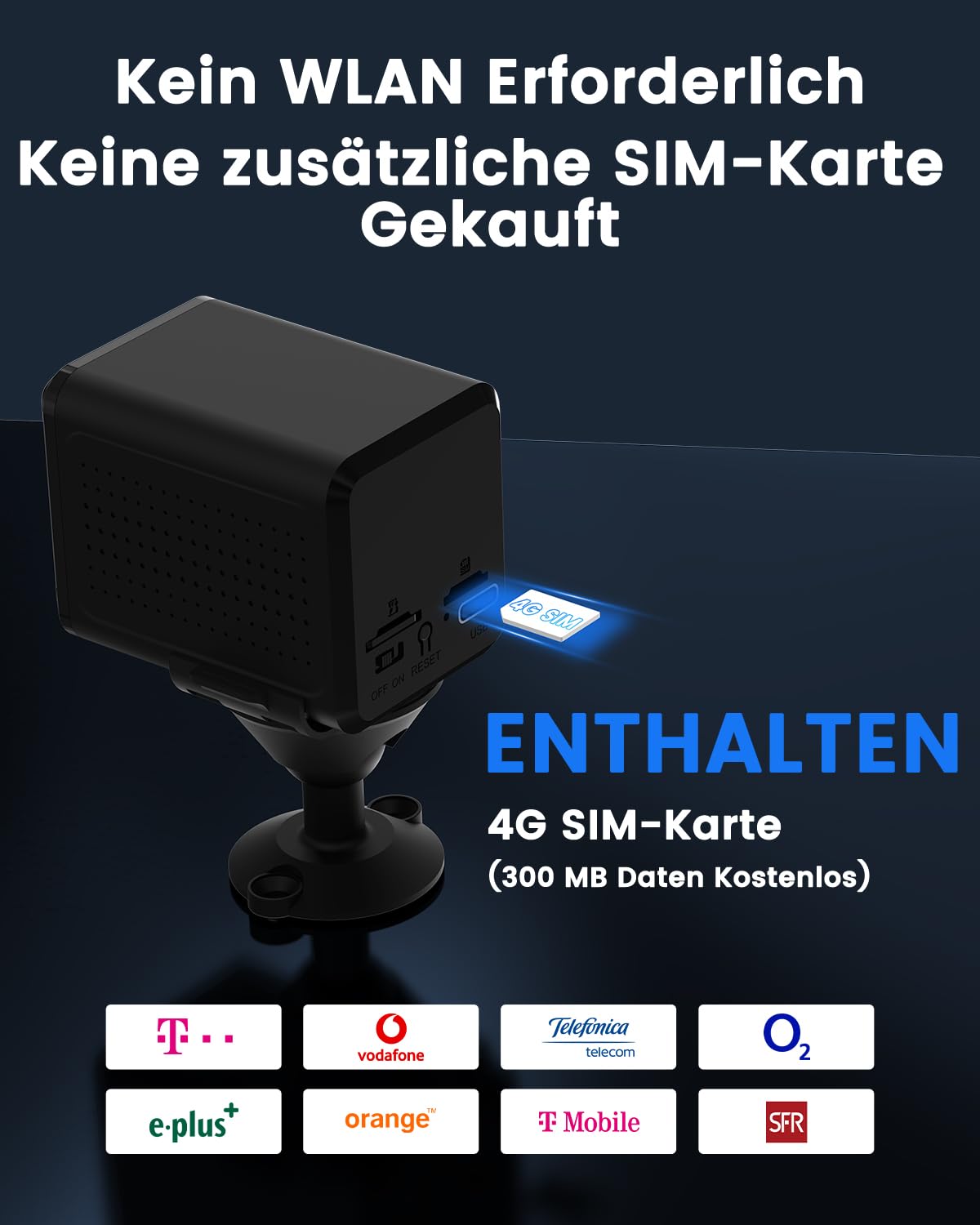 BEXTGOO Kamera 4G LTE z SIM Bezprzewodowa 5200mAh AI Detekcja Ruchu — miniatura 2