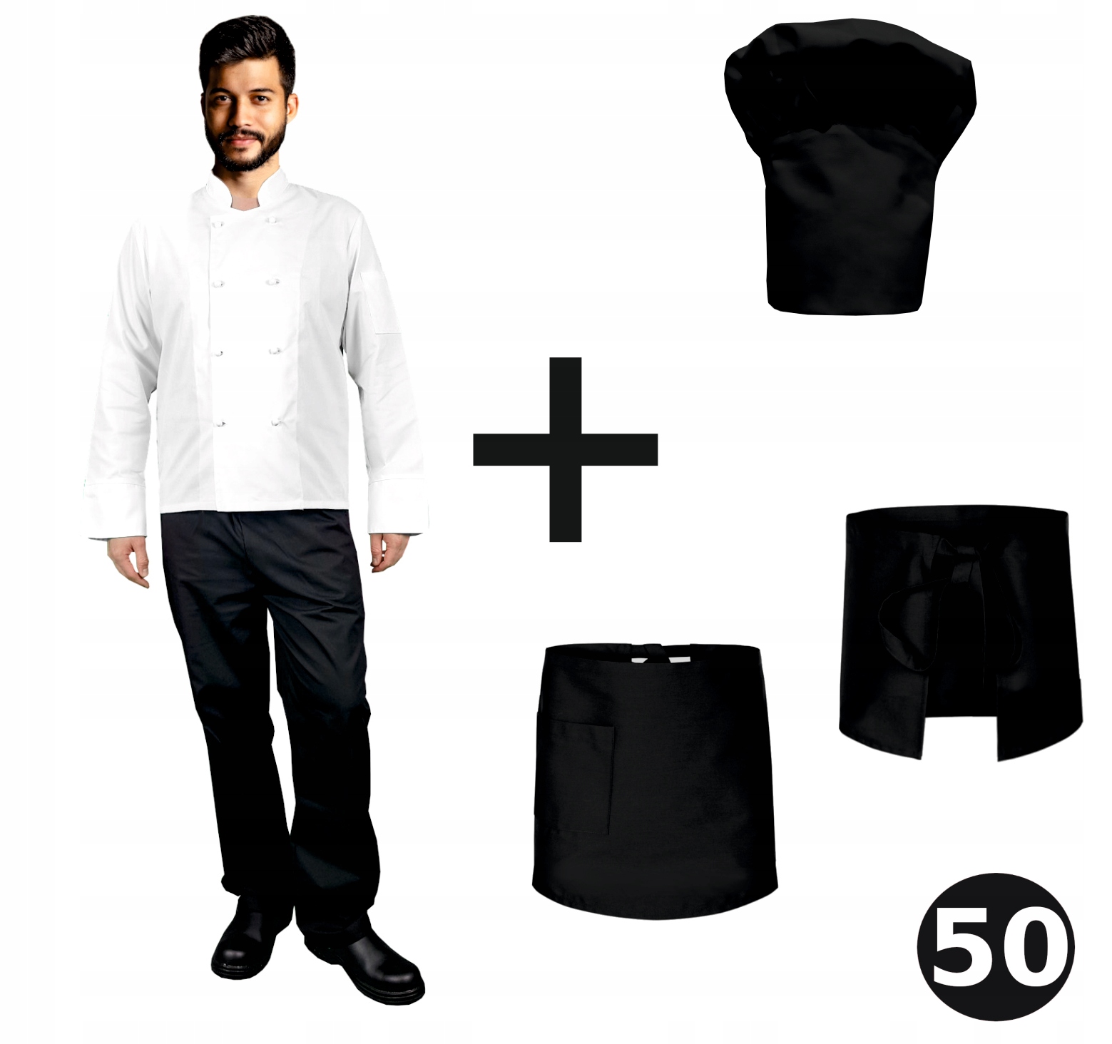 Sada kuchaře, kompletní kuchařská uniforma vel. M