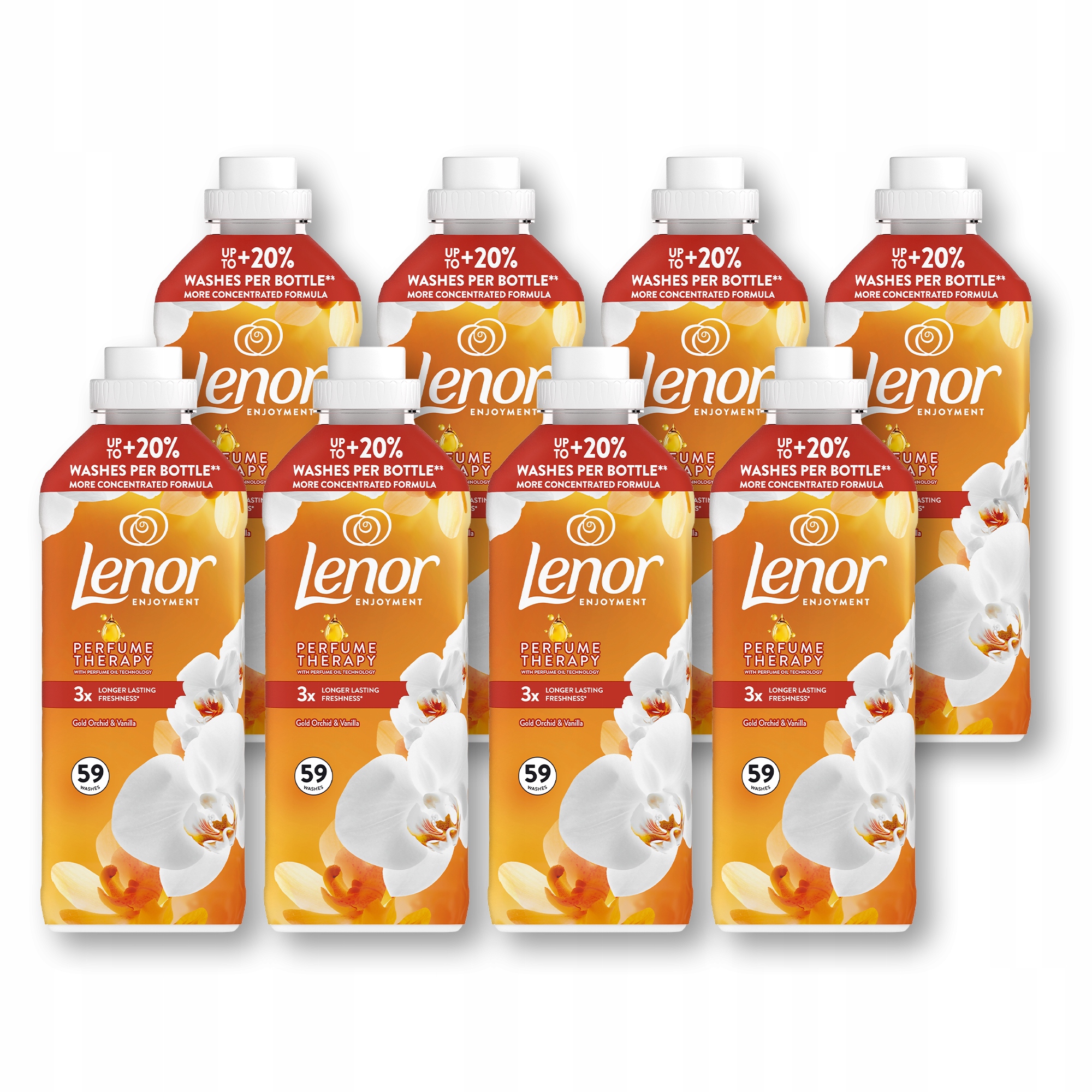 8 x Lenor Płyn do płukania tkanin, 59 prań, Orchid & Vanilla