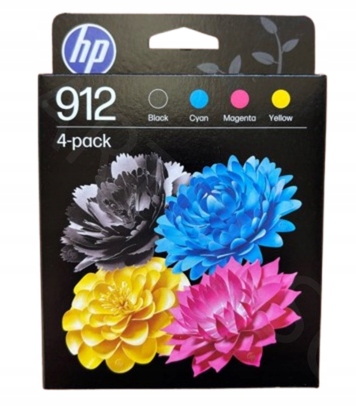 Tusz Hp 912 6ZC74AE zestaw 4 wkładów Cmyk 4-pack 11/2027