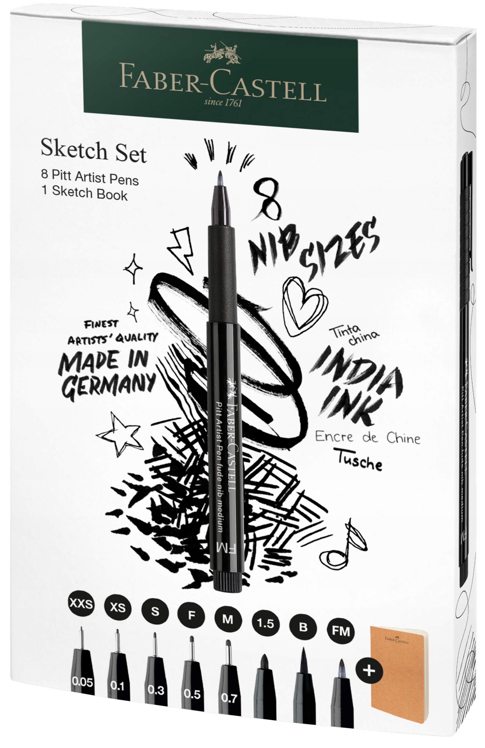 Tenkopisy umělecké Pitt 8ks Faber Castell