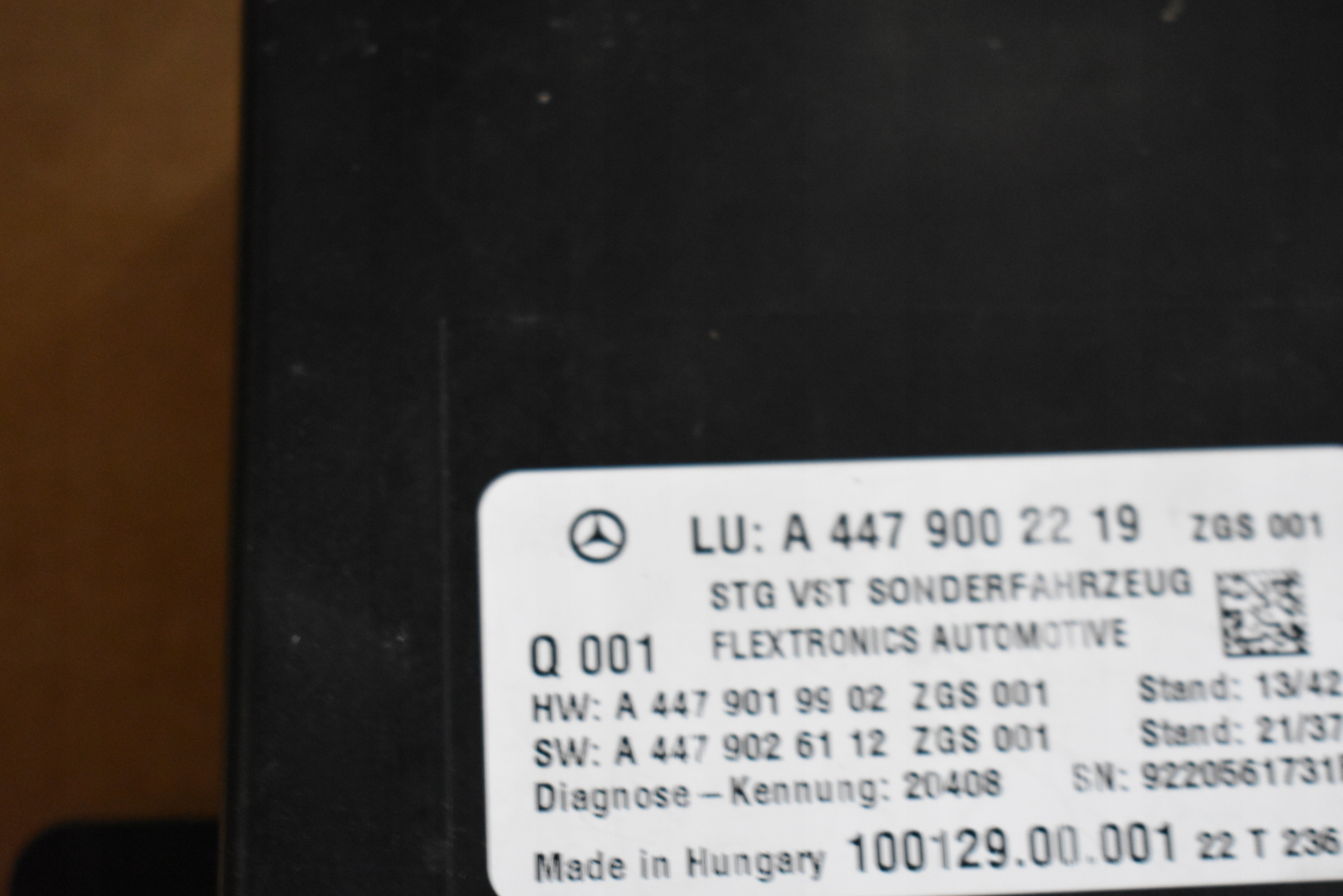 IDEALNY control unit module MERCEDES VITO W447 1