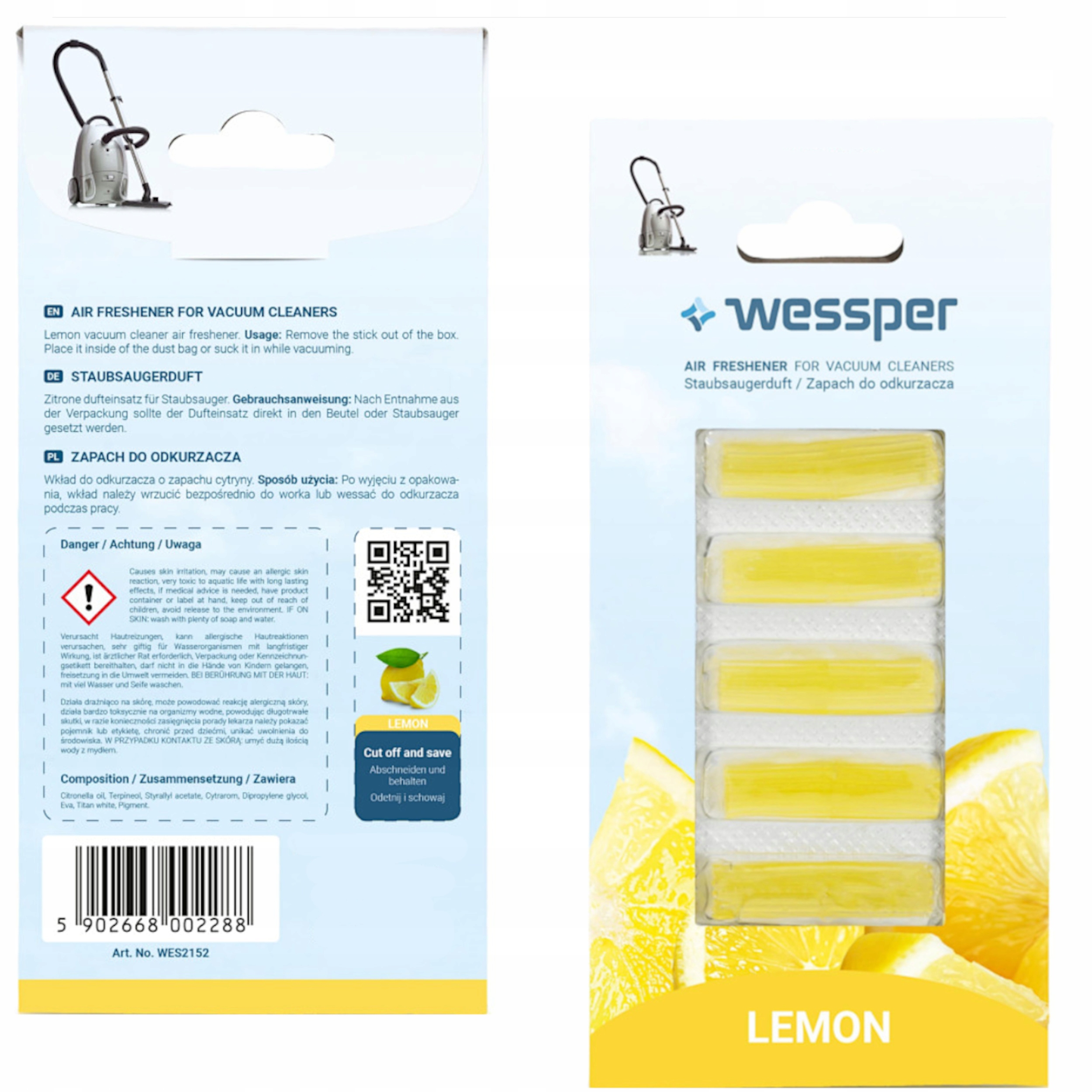 

Zapach do Odkurzacza wkłady zapachowe 5 Sztuk