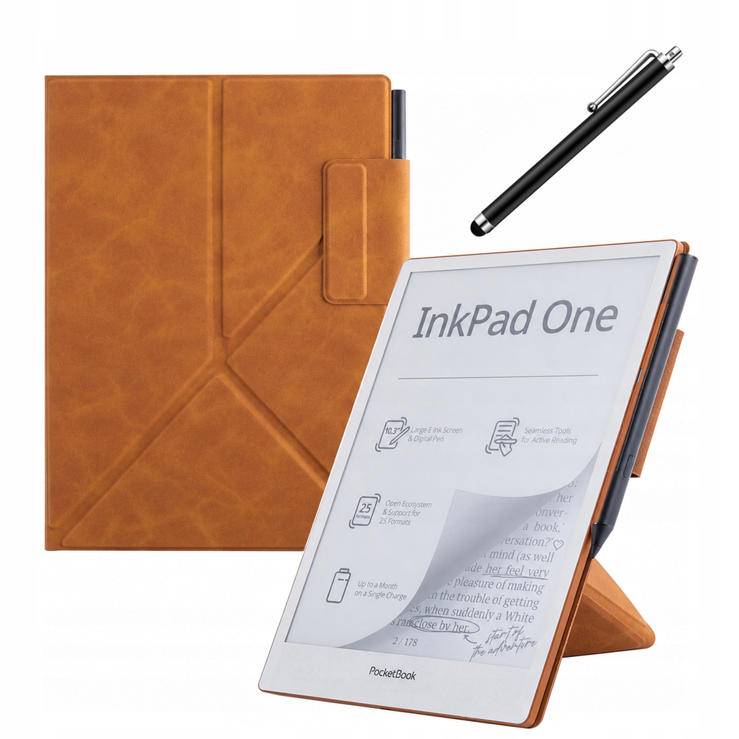 Pouzdro Smart Cover Origami Dotykové Pero pro PocketBook InkPad One 10,3"