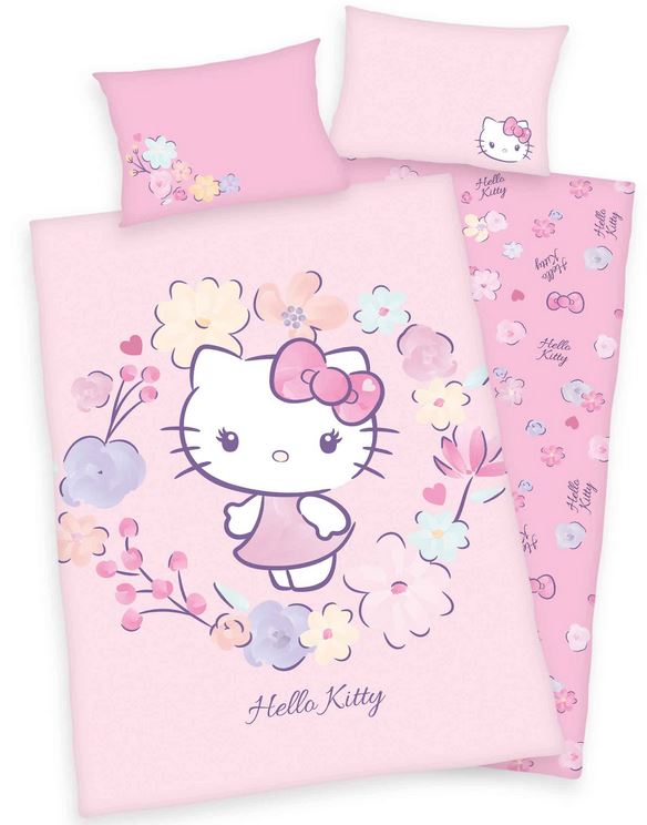 

Pościel Bawełniana Do Łóżeczka 100X135 Hello Kitty