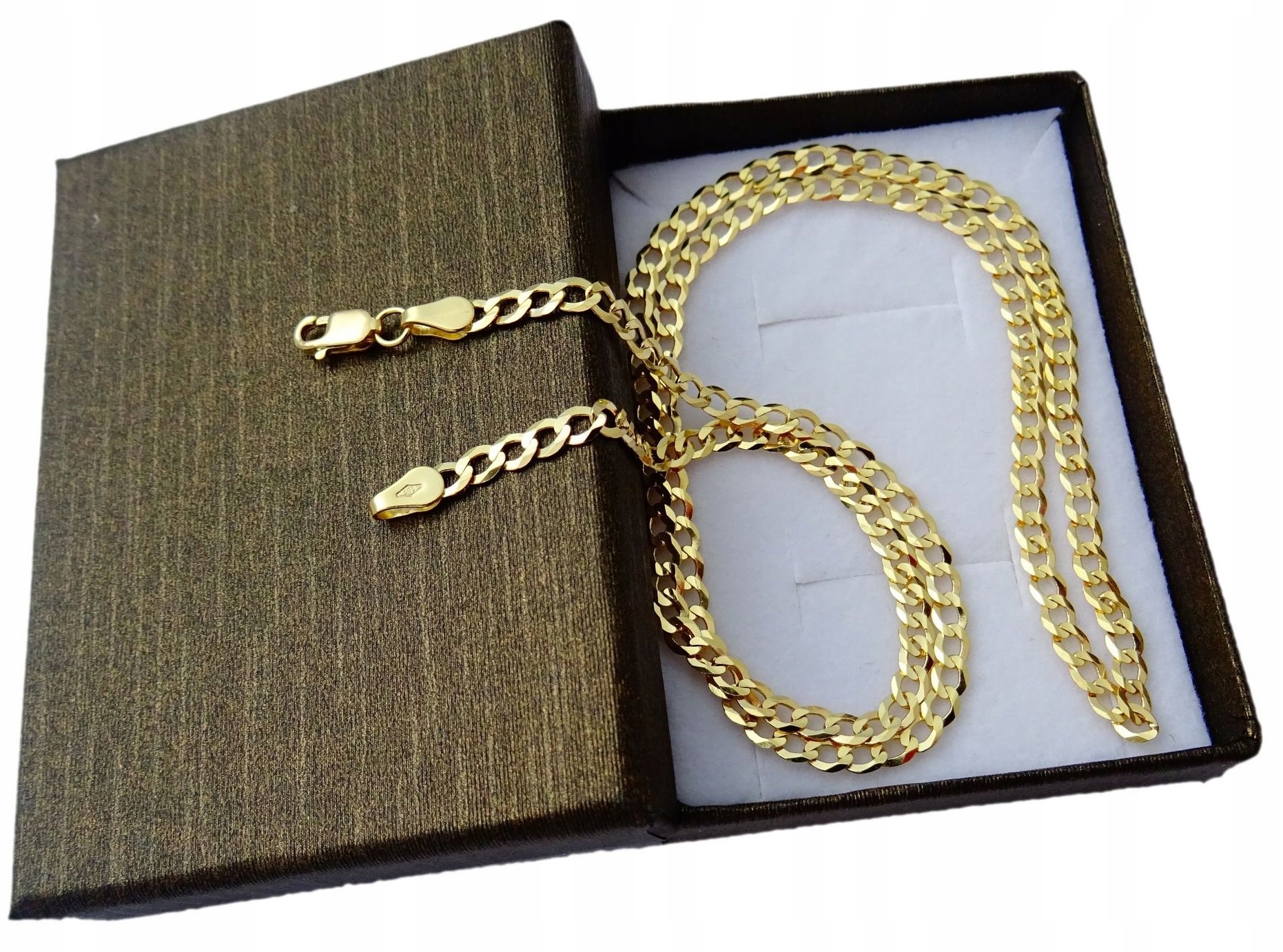 ŁAŃCUSZEK ZŁOTY MĘSKI PEŁNY 50 CM. pr.585 Marka Inna marka