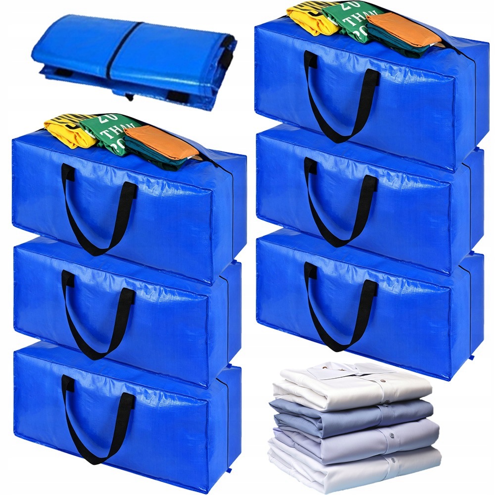 6X Přenosná taška Organizér pro ukládání oblečení a hraček Vodotěsná XL