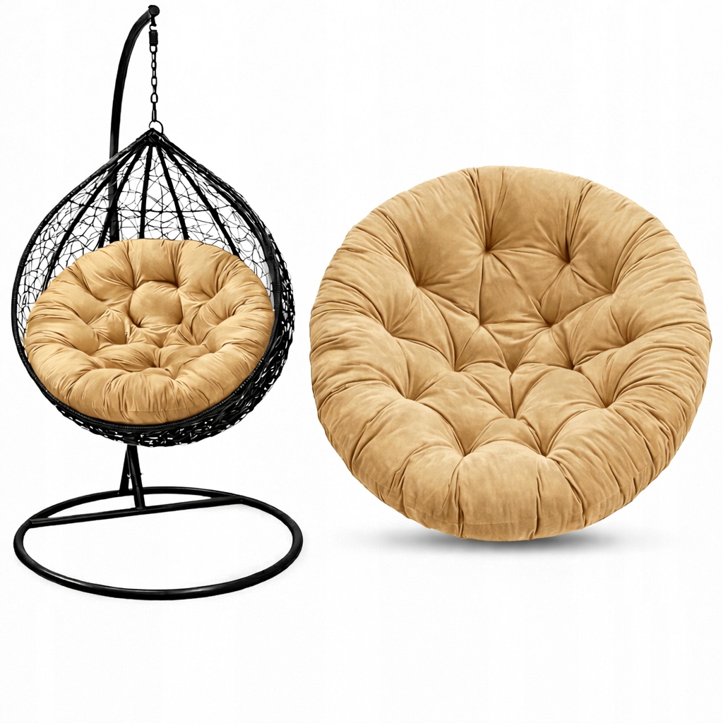 Polštář na závěsné křeslo Kokon Houpačka Samet silná Béžová