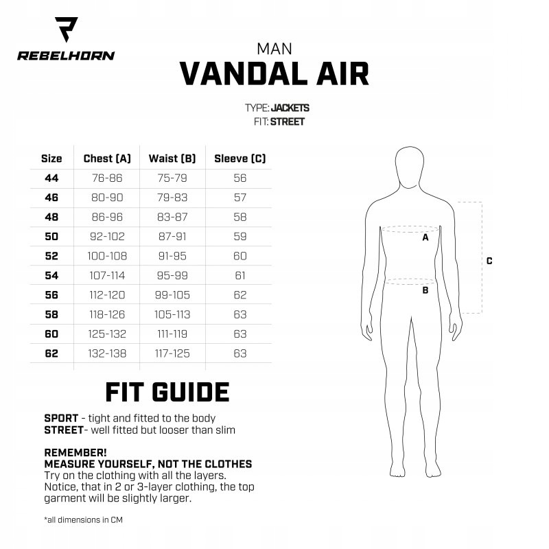 KURTKA SKÓRZANA REBELHORN VANDAL AIR BLACK 48 Rozmiar 48