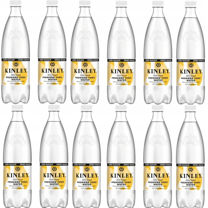 12x 1L Kinley Premiere Tonic Water bez cukru