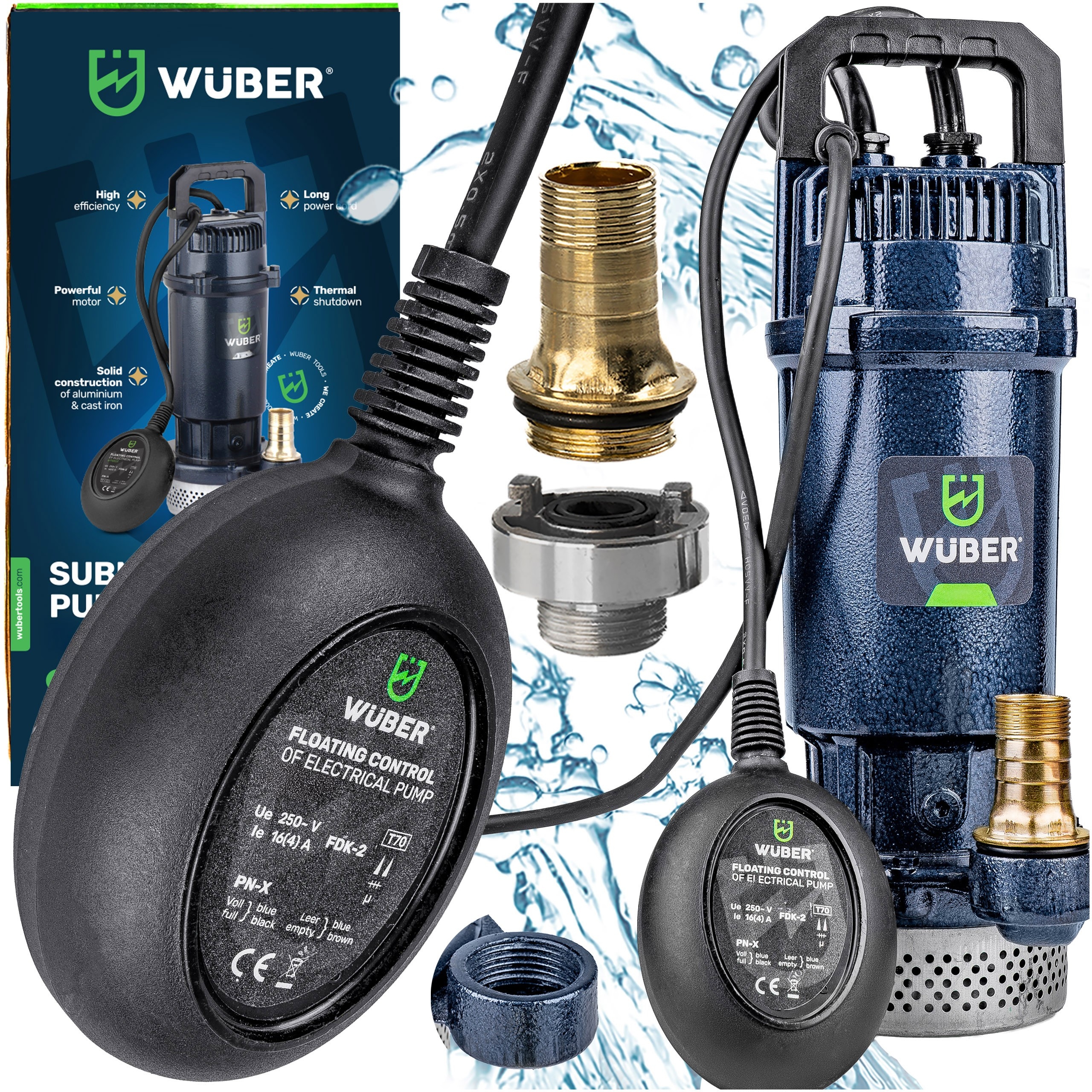 Pompa Z Pływakiem Zatapialna Z Sitem Do Wody Brudnej Czystej