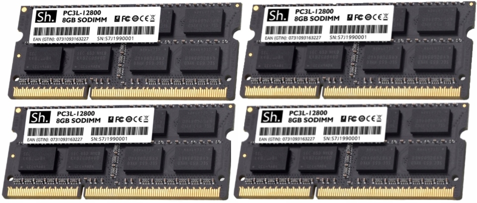 Pamäť Ram Sh. DDR3L 32GB (4x8GB) Sodimm 1600mHz