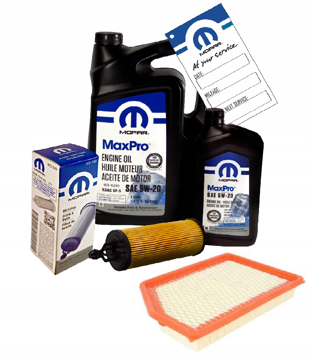 Olej Mopar 5W20 6L Filtre Jeep Cherokee 2014+