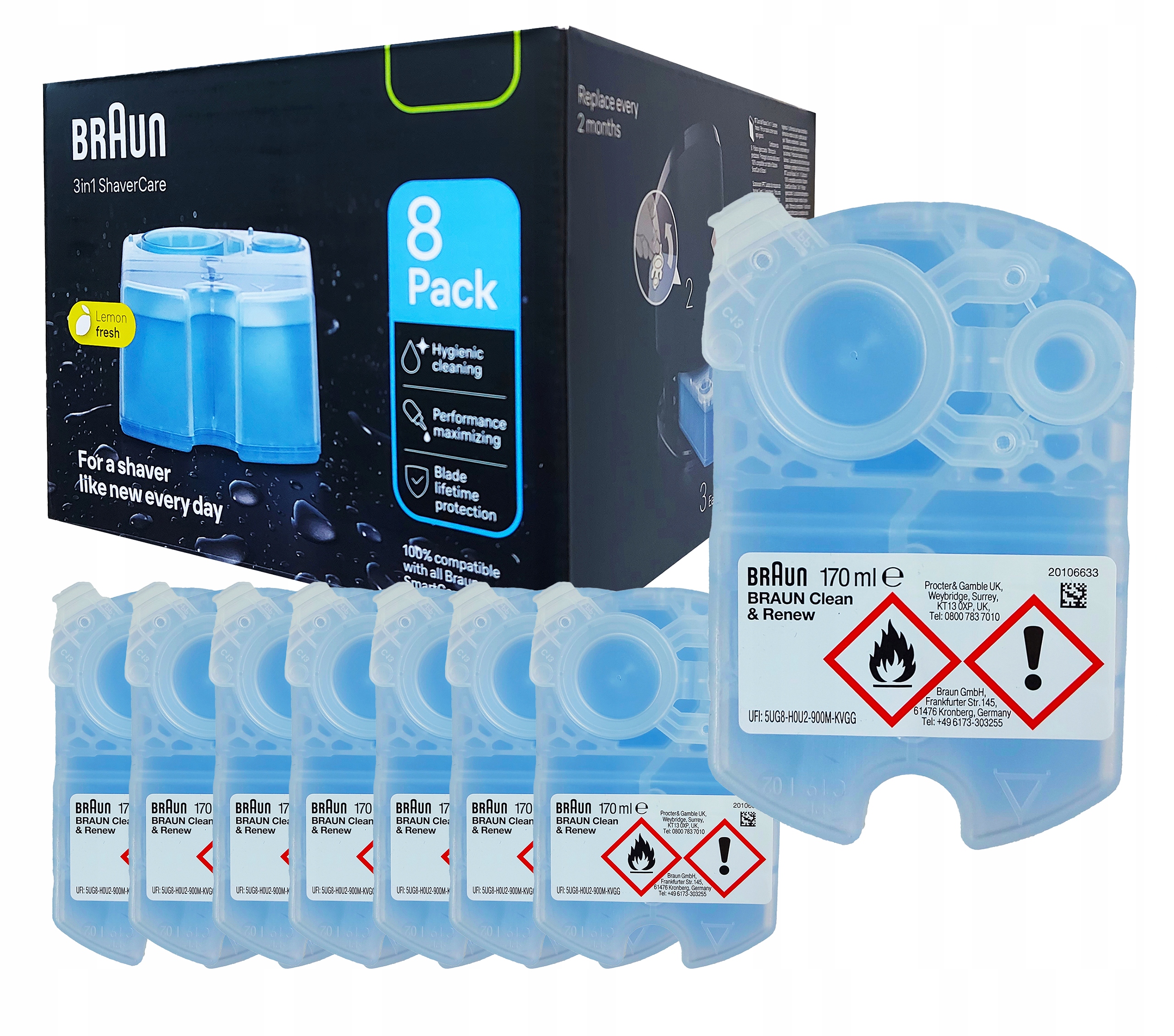 Wkład Płyn Golarek Braun Ccr 8 Clean & Renew 8 sztuk