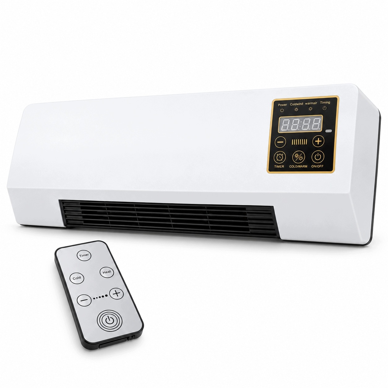 Vzduchová clona Dekk Nástěnný termoventilátor 1200 W Ohřívač Pilot Timer