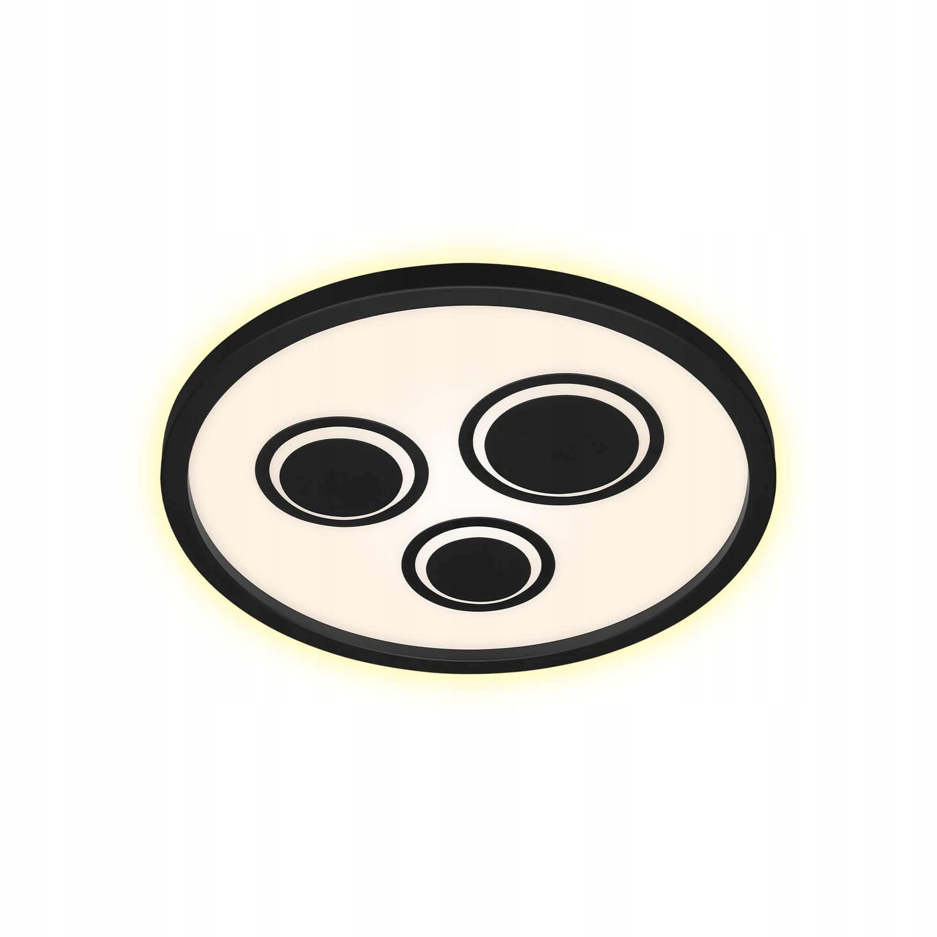 Led panel Briloner čierny, Ø 42,3 cm, 3000 lm, 22 W, nepriame osvetlenie