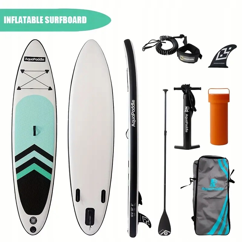 Deska Sup Do Pływania Wyporna 320 CM Miętowa 3,2 m Nadmuchiwana Zestaw