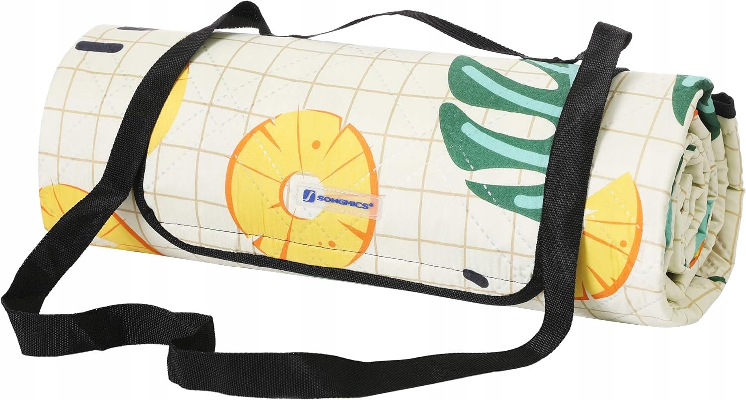 DUŻY KOC PIKNIKOWY 200x200 cm WODOODPORNY MATA PLAŻOWA PIKNIKOWA GRILL PARK Długość 200 cm