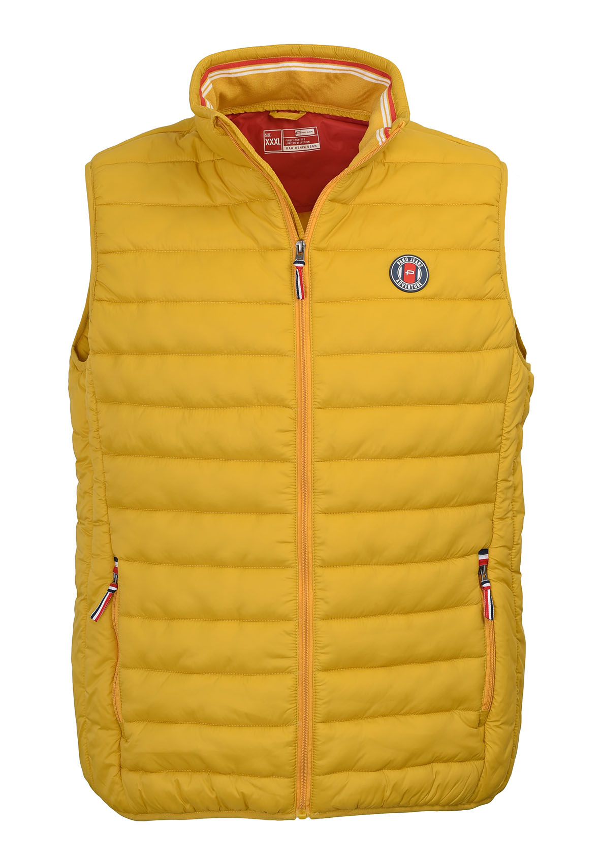 Vesta vesta pánská prošívaná bez kapuce Ombre žlutá Pako Jeans