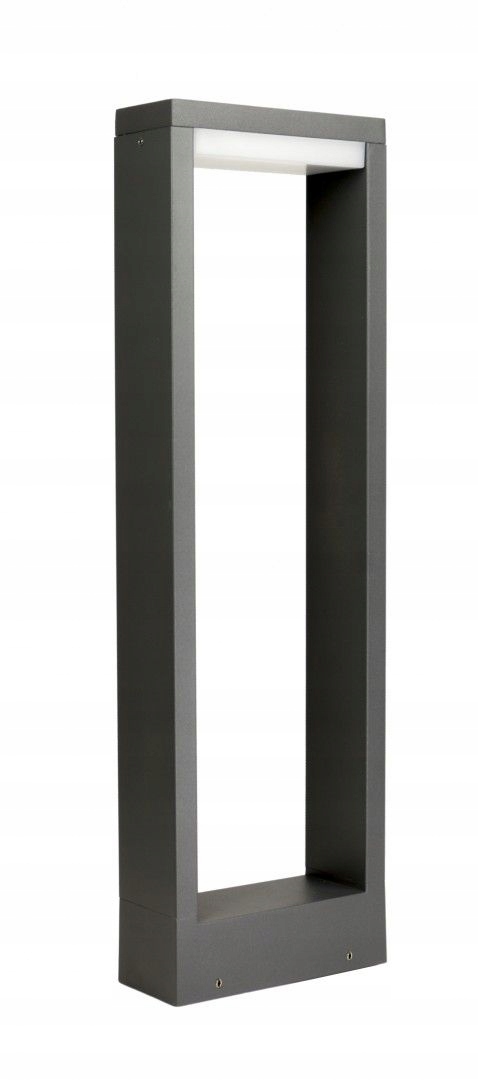 Vonkajšia Led záhradná lampa s stĺpikom, sivá, obdĺžniková, 50 cm IP54 Su-ma