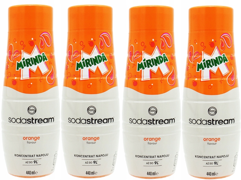 6x SYROP KONCENTRAT MIRINDA DO SATURATORA SODASTREAM 9L NAPOJU z 440ml Stan opakowania oryginalne