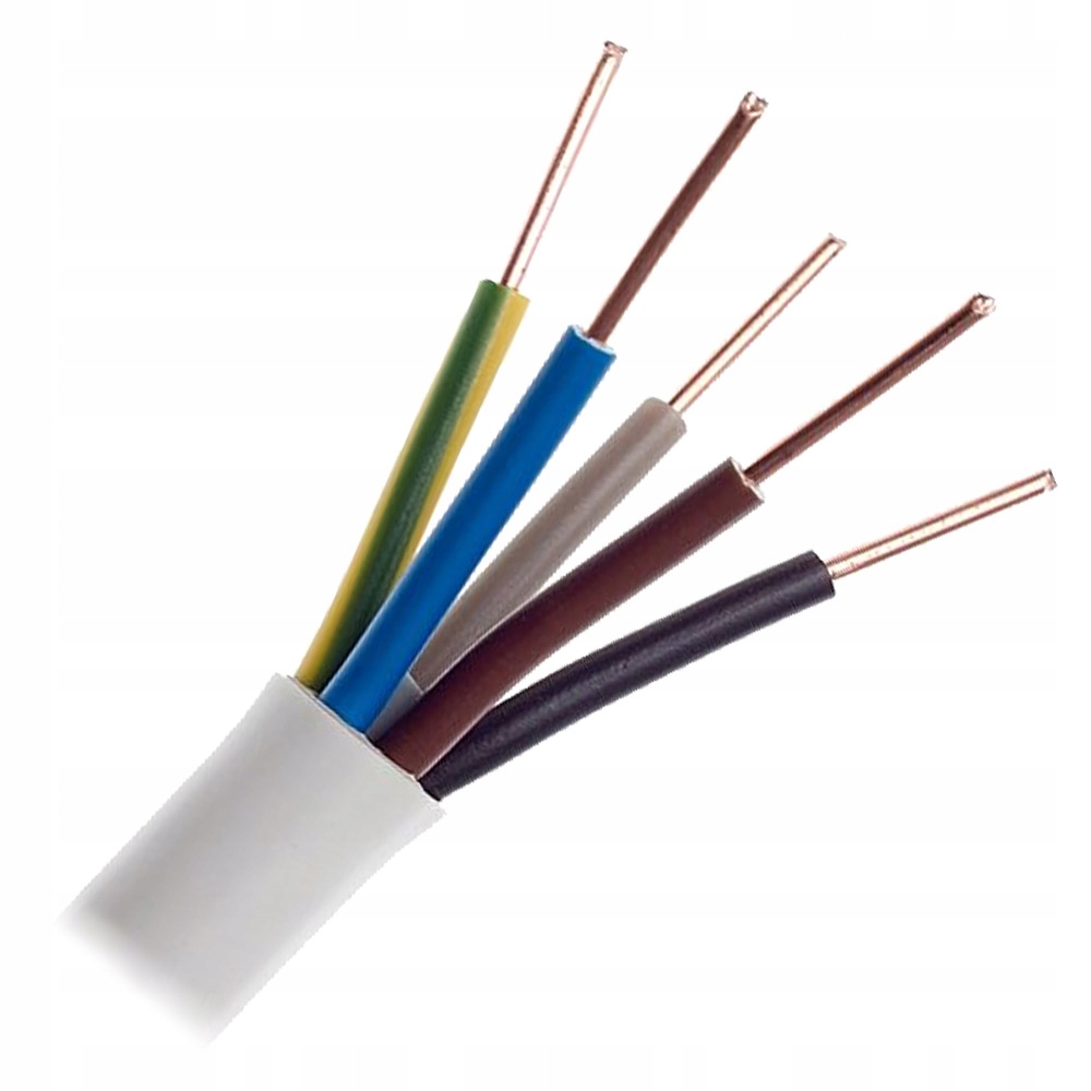 

Przewód kabel okrągły Ydy 5x1,5 750V 1m Polski