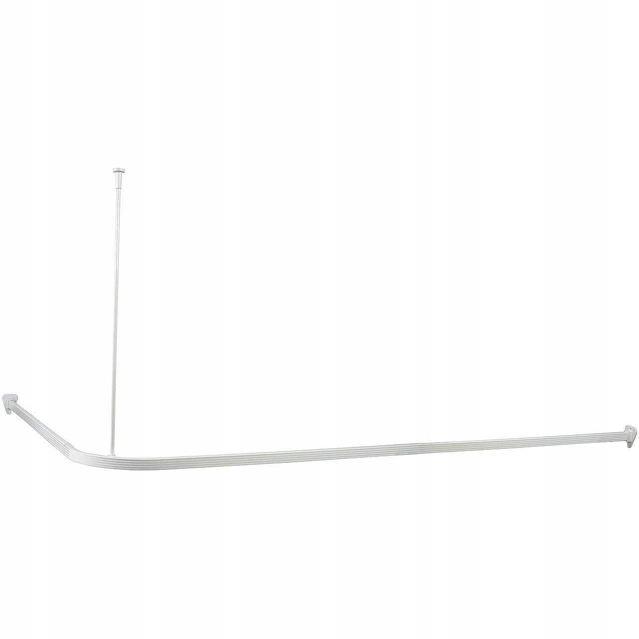 Duschy Drążek prysznicowy kątowy 90-170 x 22 mm Biały